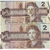 Image 4 : Eight 1986 Canada $2 Banknotes Queen Elizabeth II