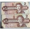Image 7 : Eight 1986 Canada $2 Banknotes Queen Elizabeth II