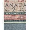 Image 2 : 5 Canadian 2 Dollar Banknotes, 1954 Series