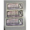 Image 5 : 1954 Bank of Canada $10 Dollar Notes, Set of 3, Queen Elizabeth II