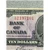Image 4 : 1937 Bank of Canada $10 Bill King George VI K/D Serial 2197101