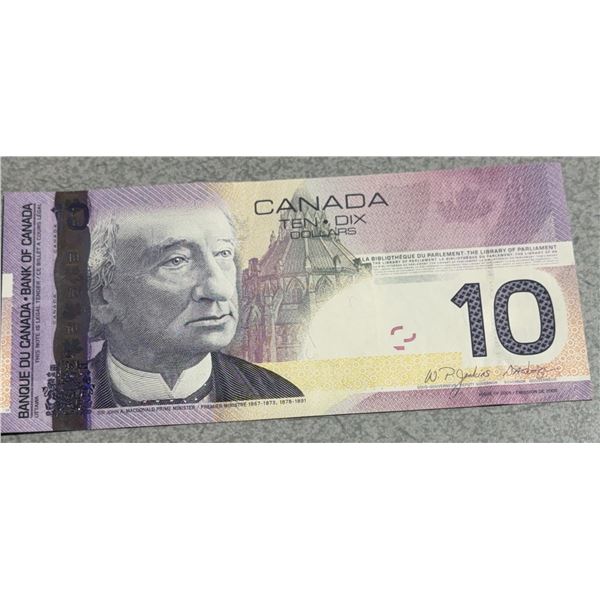 2005 Canada $10 Banknote FET7754593 John A. Macdonald