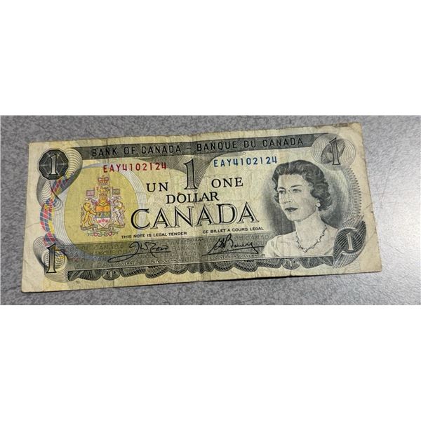 1973 Bank of Canada $1 Dollar Note EAY4102124