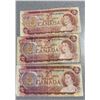 Image 2 : 4 Canadian $2 Banknotes 1974 and 1986 Queen Elizabeth II