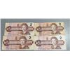 Image 1 : Four 1986 Canada $2 Banknotes, Elizabeth II