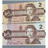 Image 4 : Four 1986 Canada $2 Banknotes, Elizabeth II