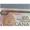 Image 2 : Bank of Canada $100 Bill 1975 AJ7304676