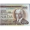 Image 3 : Bank of Canada $100 Bill 1975 AJ7304676