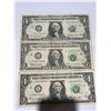 Image 1 : Three US $1 Federal Reserve Notes, Various Series