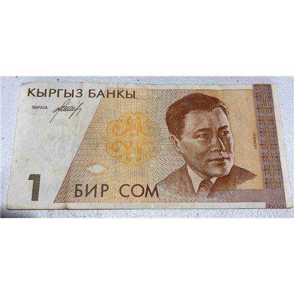 Kyrgyzstan 1 Som Banknote AE4105845