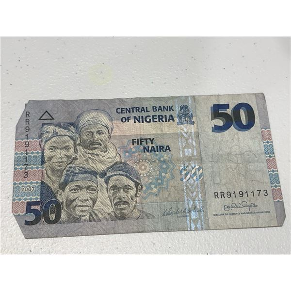 Nigeria 50 Naira Banknote, 2007, Central Bank of Nigeria