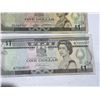 Image 5 : Fiji Banknote Lot – $1, $2, $20 (Queen Elizabeth II, 5 Notes)