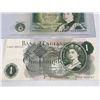 Image 3 : Bank of England One Pound Banknotes, Two Pieces