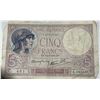 Image 1 : France 5 Francs Banknote Banque de France (1929)