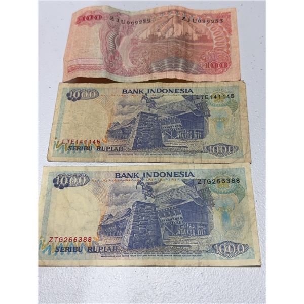Bank Indonesia Rupiah Banknote Lot, 1968 and 1996 Issues