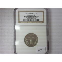 2000-S Maryland Quarter NGC PF69 Ultra Cameo