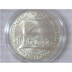 1987 US Constitution UNC Silver Dollar