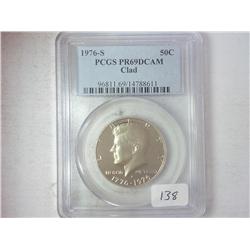1976-S Kennedy Half PCGS PR69DCAM