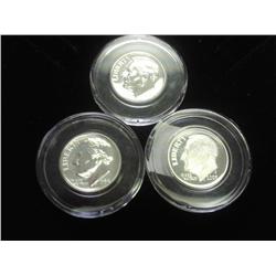 1962, 64 And 2003-S Silver Roosevelt Dimes (Proof)