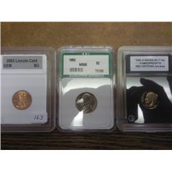 3 Slabbed Coins (See Description)