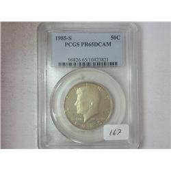 1985-S Kennedy Half PCGS PR65 DCAM