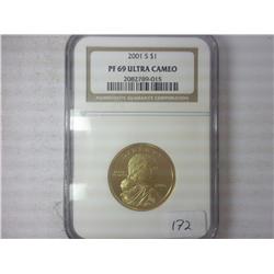 2001-S Sacagawea Dollar NGC PF69 Ultra Cameo