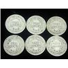 Image 2 : 6 Assorted Barber Dimes