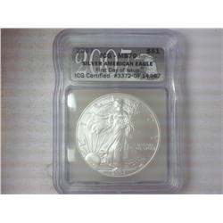 2007 American Silver Eagle ICG MS70