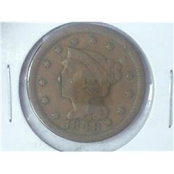 1848 Large Cent (Scratched)