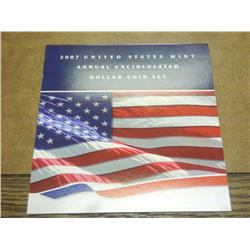 2007 US Mint Annual UNC Dollar Coin Set