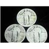 Image 1 : 3 Undated Standing Liberty Quarters