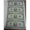 Image 2 : Uncut Sheet Of 4-1976 Two Dollar FRN's
