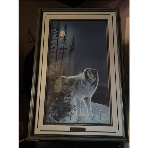 North Country Blue Wolf Print by D. McCaffrey, 36”x25.5”