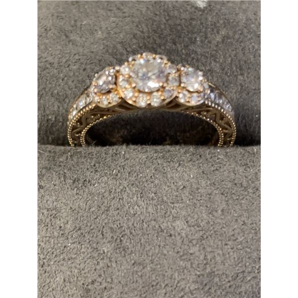 10k Gold Diamond Ring, 1.29ct Total Weight