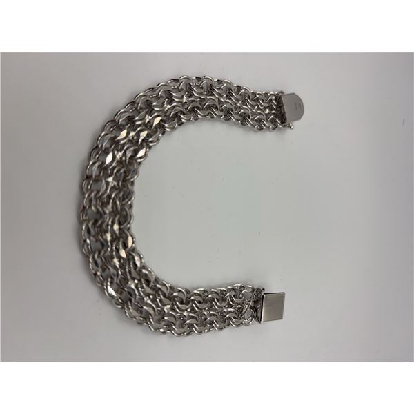 RGD Vintage Silver Charm Bracelet 24.85g