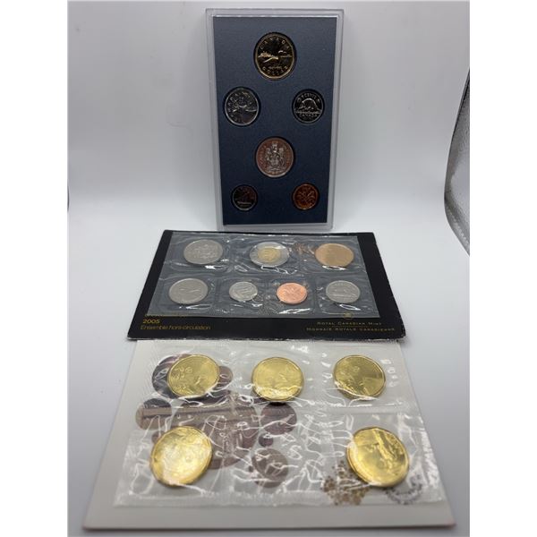 Canadian Coin Sets: 2005, 2017 150th, and Proof Set