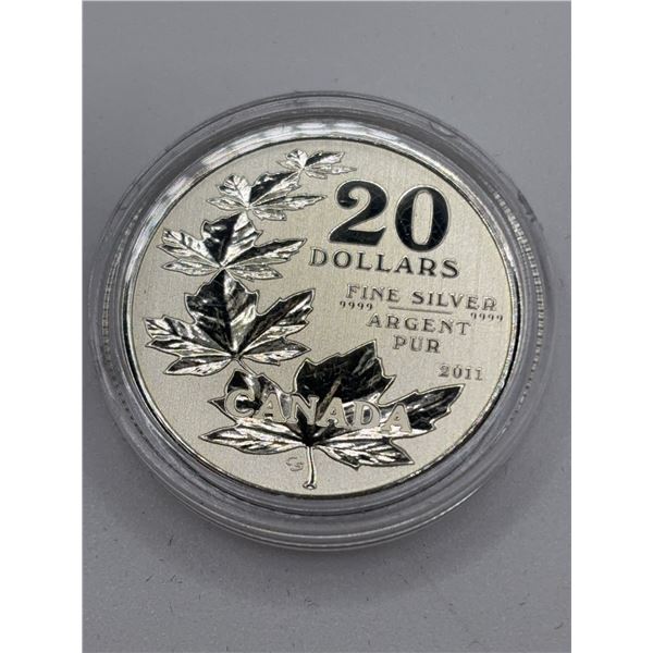 2011 Canada $20 Fine Silver Maple Leaf Coin