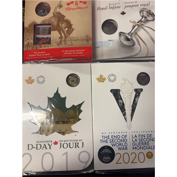 4 Canadian Commemorative Coin and Stamp Sets