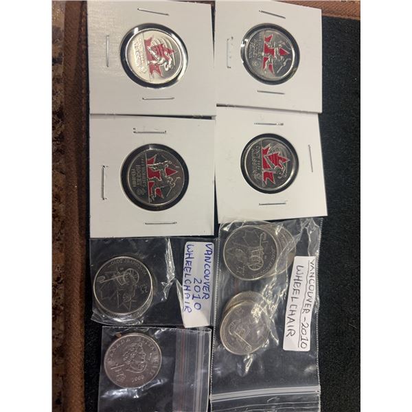 2010 Vancouver Olympics Canadian 25 Cent Coins