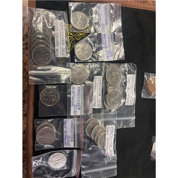 2010 Vancouver Olympics 25 Cent Winter Sport Coins