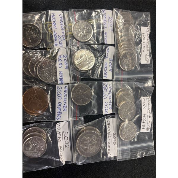 2010 Vancouver Olympics Hockey 25-Cent Coins