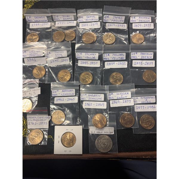 22 US Presidential $1 Coins