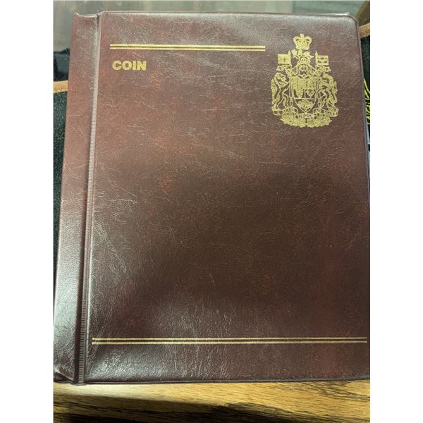 Album of Canadian and World Coins Featuring Commemorative Quarters and Loonies