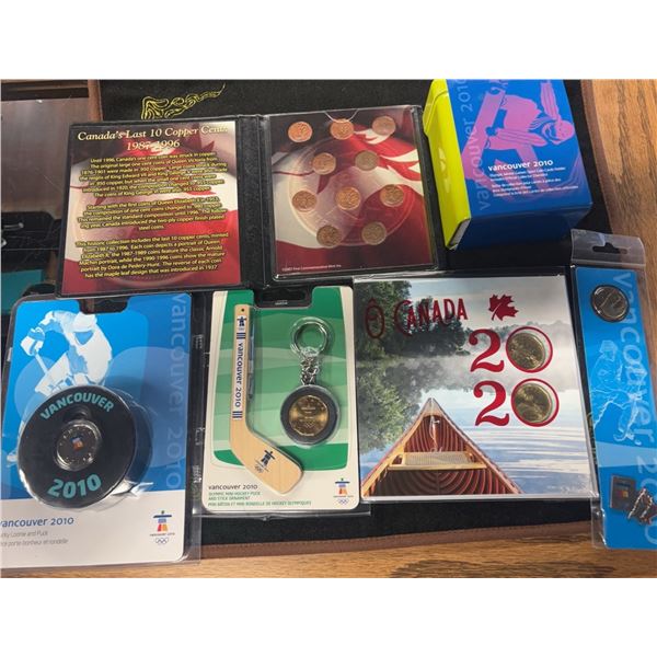 Canadian Collector Coin & Stamp Sets Assortment