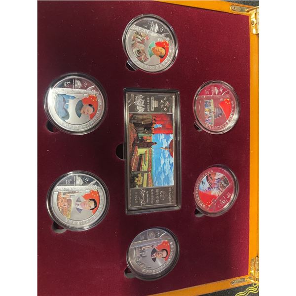 China 60th Anniversary Colored Silver Coin Set