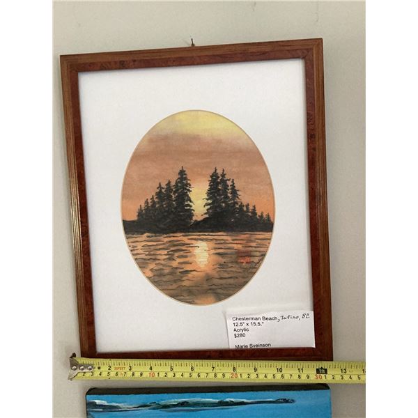 Marie Sveinson Acrylic Painting of Chesterman Beach, Tofino, BC