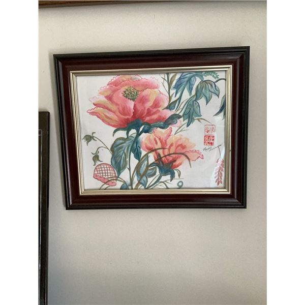 Concubine Chao Chinese Watercolour on Rice Paper 17" x 21" Framed