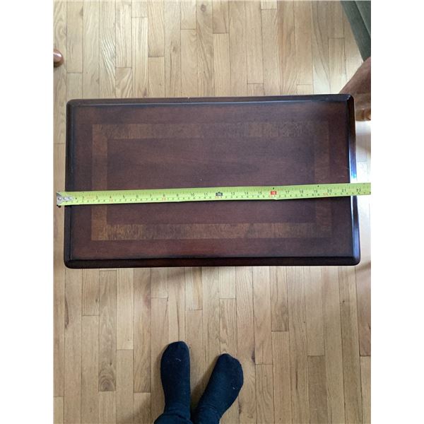 Rectangular Wood Side Table with Shelf, 29" x 19" x 24"