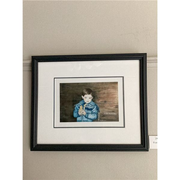 Framed Watercolour Painting 'Oh So Soft', 11 x 14 Inches