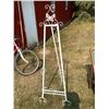 Image 1 : White Metal Decorative Easel with Butterfly Motif, 54 Inches Tall
